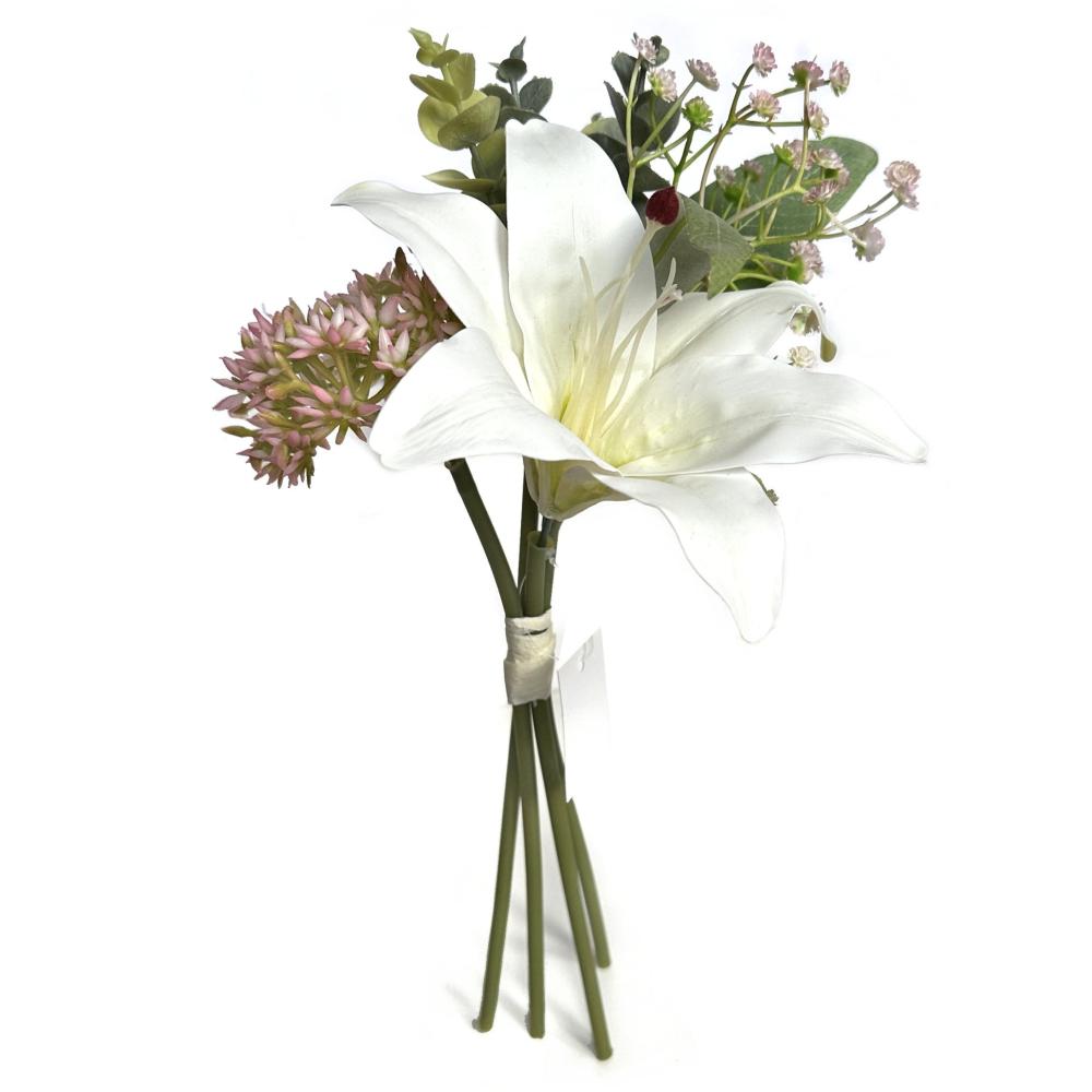 Arrangements | Artificial Lily and Foliage Bundle – Ivory Arrangements Arrangements