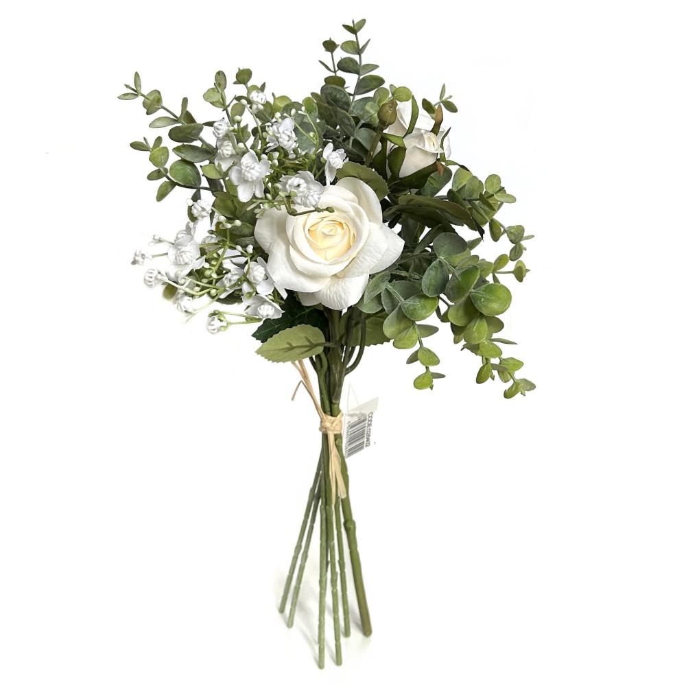 Arrangements | Artificial Rose and Foliage Bundle – Ivory Arrangements Arrangements