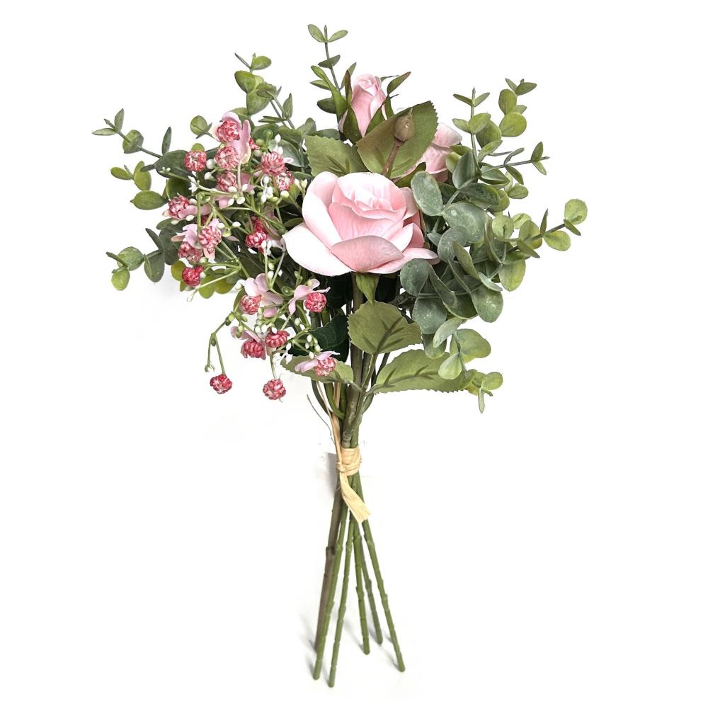 Arrangements | Artificial Rose and Foliage Bundle – Light Pink Arrangements Arrangements