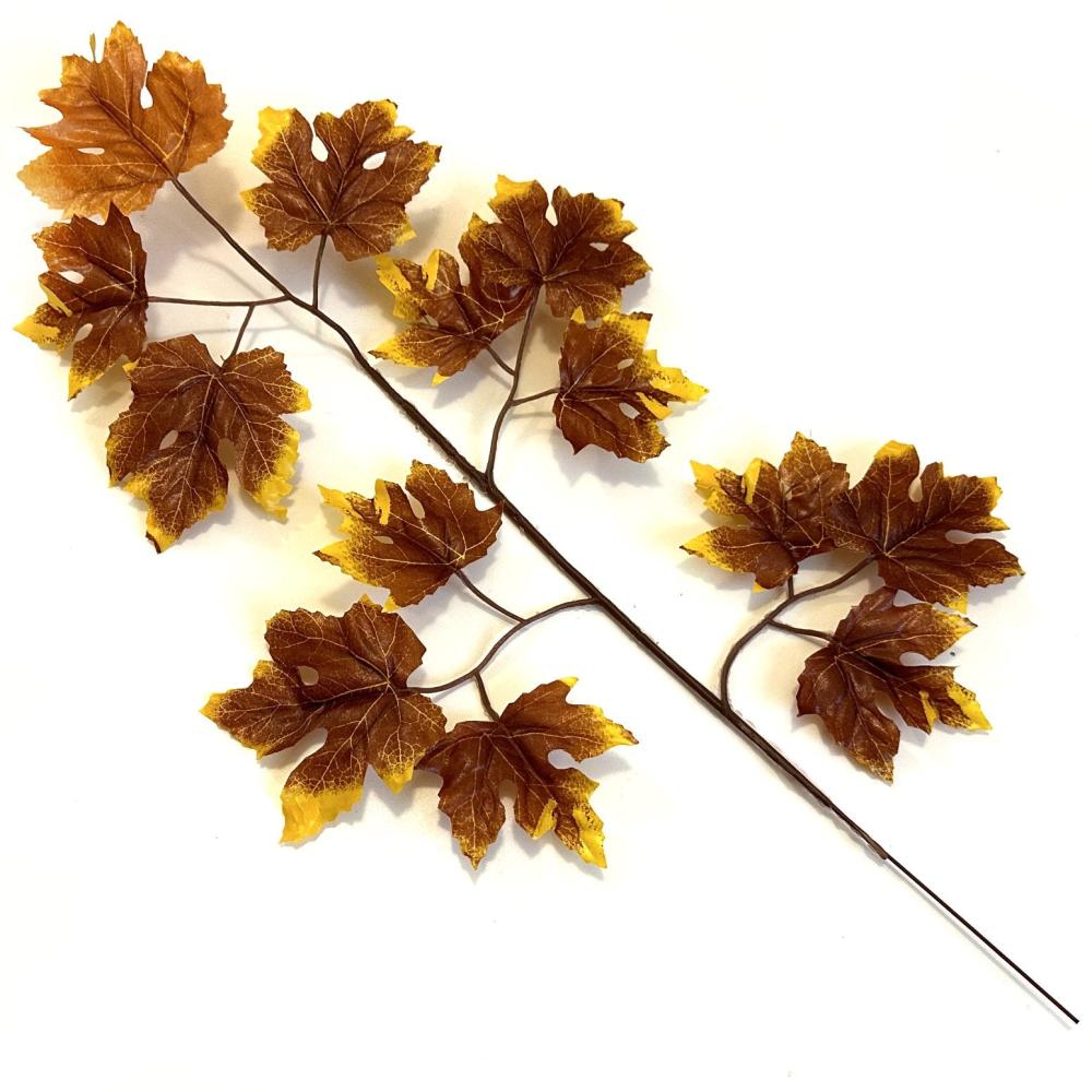 Artificial Branches | Artificial Maple Leaf Spray 60cm – Brown and Yellow Artificial Branches Artificial Branches