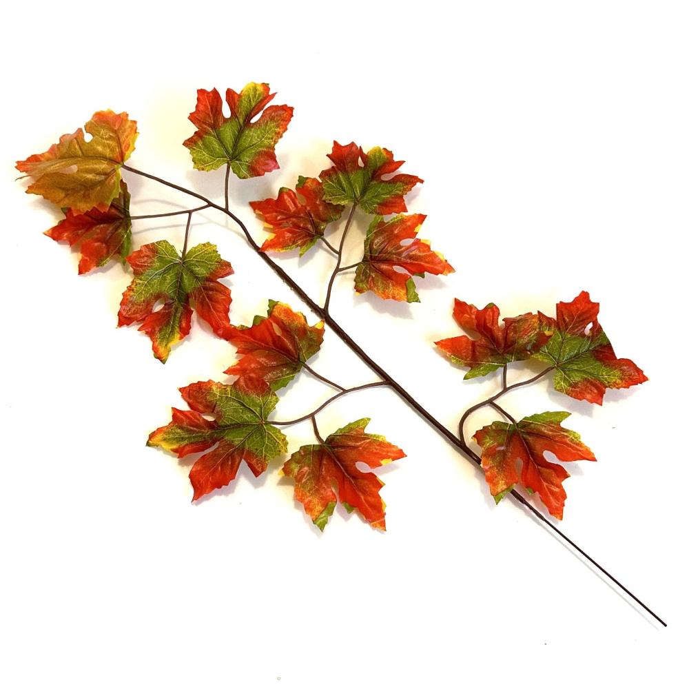 Artificial Branches | Artificial Maple Leaf Spray 60cm – Red and Green Artificial Branches Artificial Branches