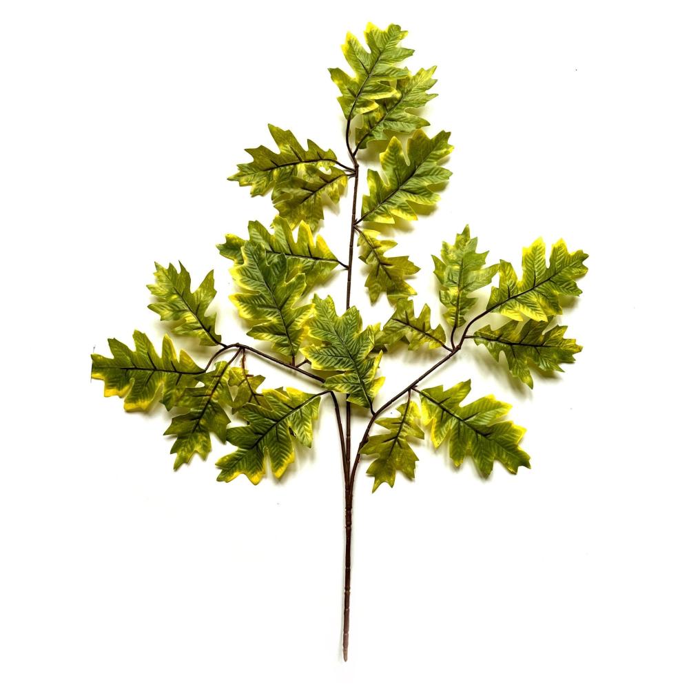 Artificial Branches | Artificial Oak Leaf Branch 68cm – Green and Yellow Artificial Branches Artificial Branches