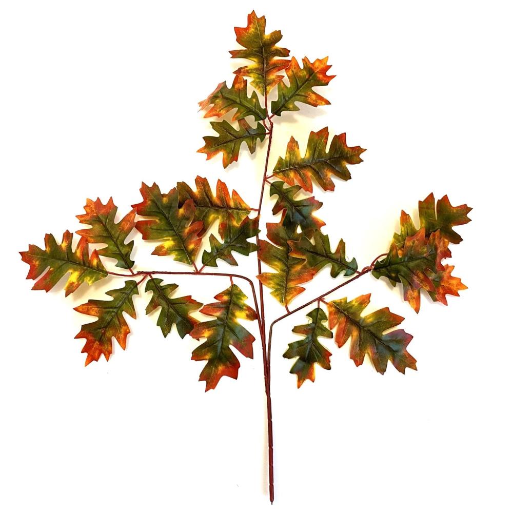 Artificial Branches | Artificial Oak Leaf Branch 68cm – Red and Green Artificial Branches Artificial Branches