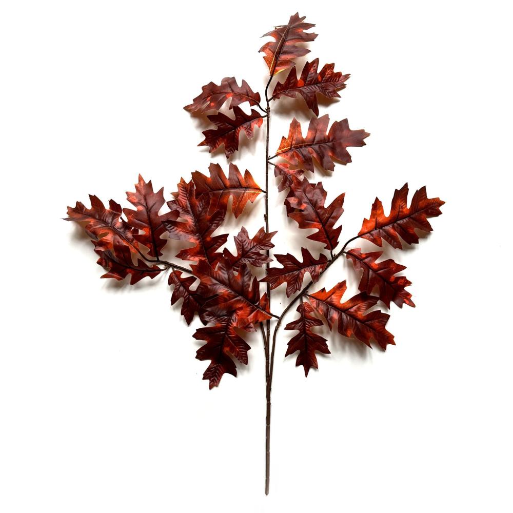 Artificial Branches | Artificial Oak Leaf Branch 68cm – Red and Orange Artificial Branches Artificial Branches