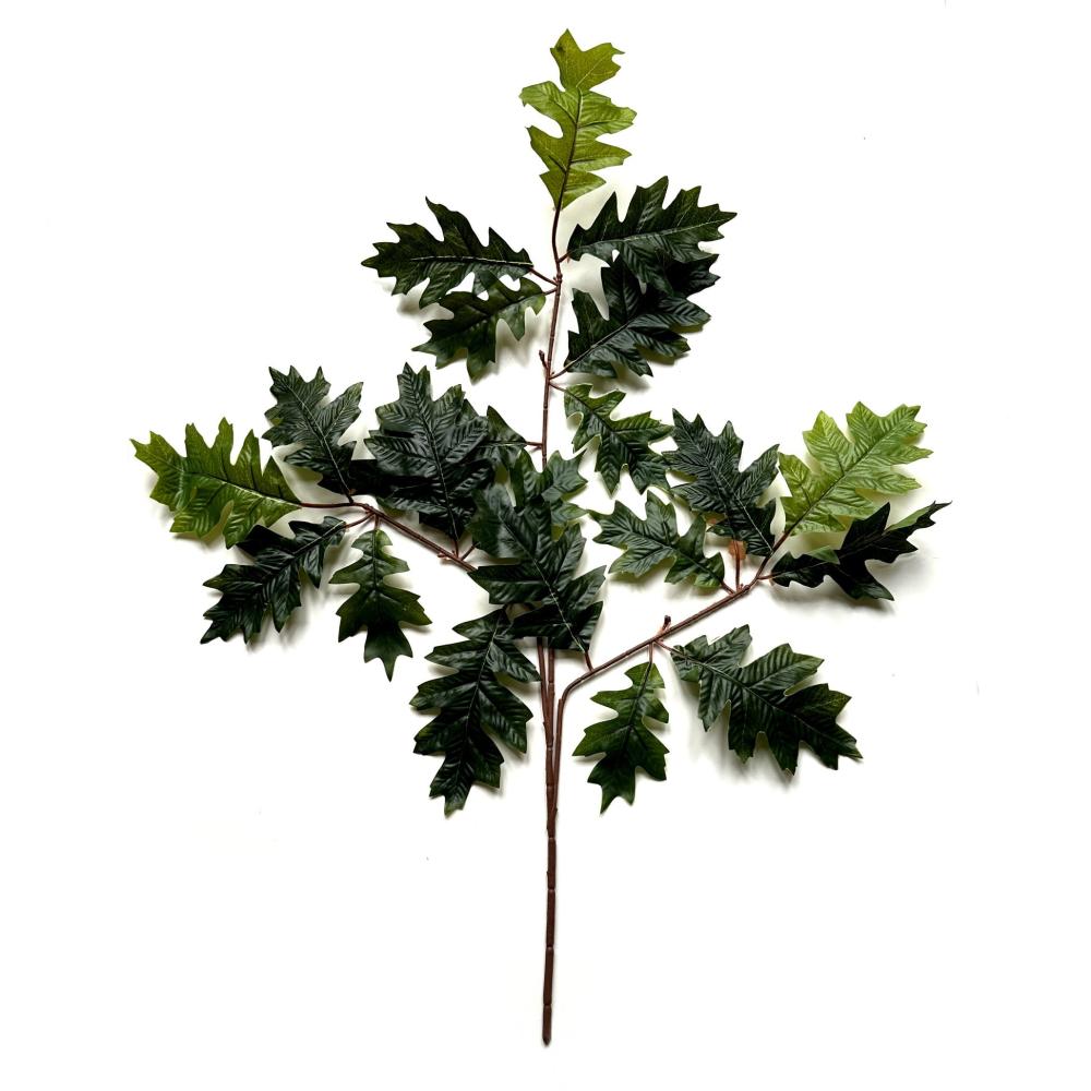 Artificial Leaves | Artificial Oak Leaf Branch 68cm – Dark Green Artificial Branches Artificial Branches