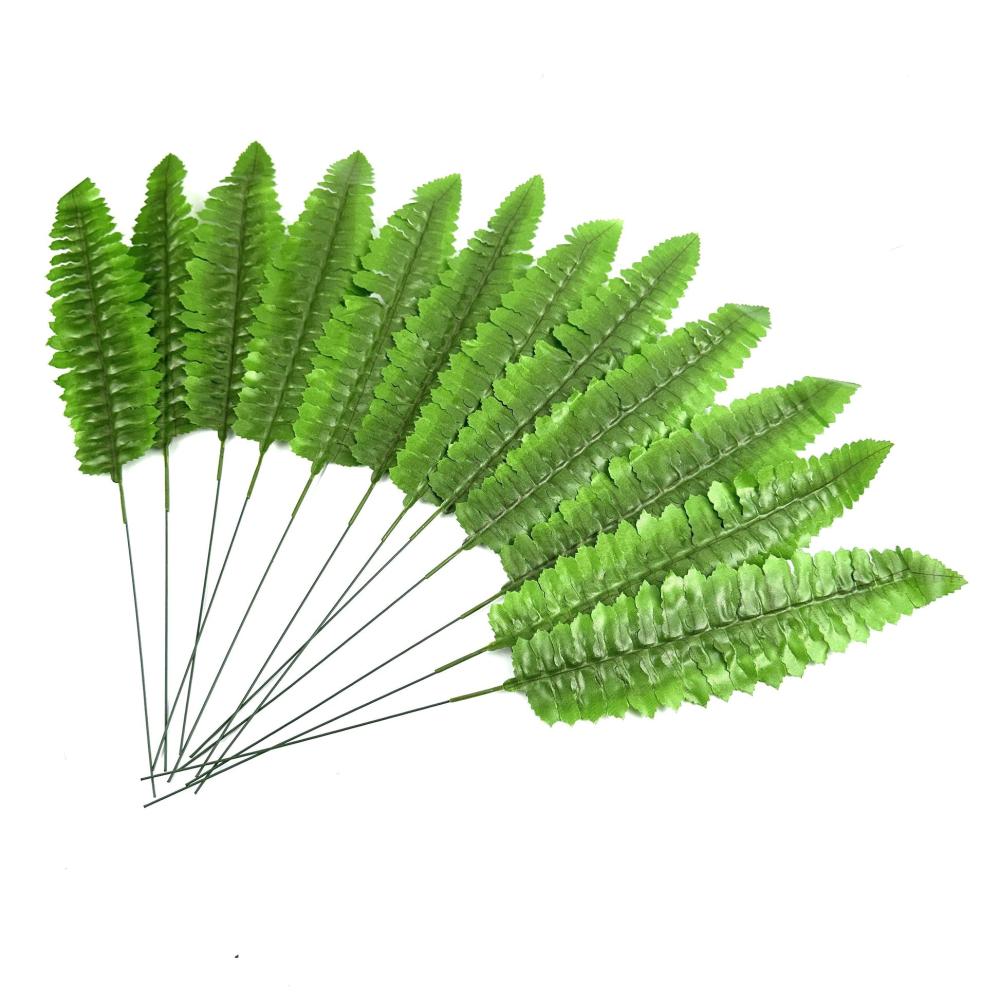 Artificial Leaves | Set of 12 Artificial Fern Leaves 36cm Artificial Leaves Artificial Leaves