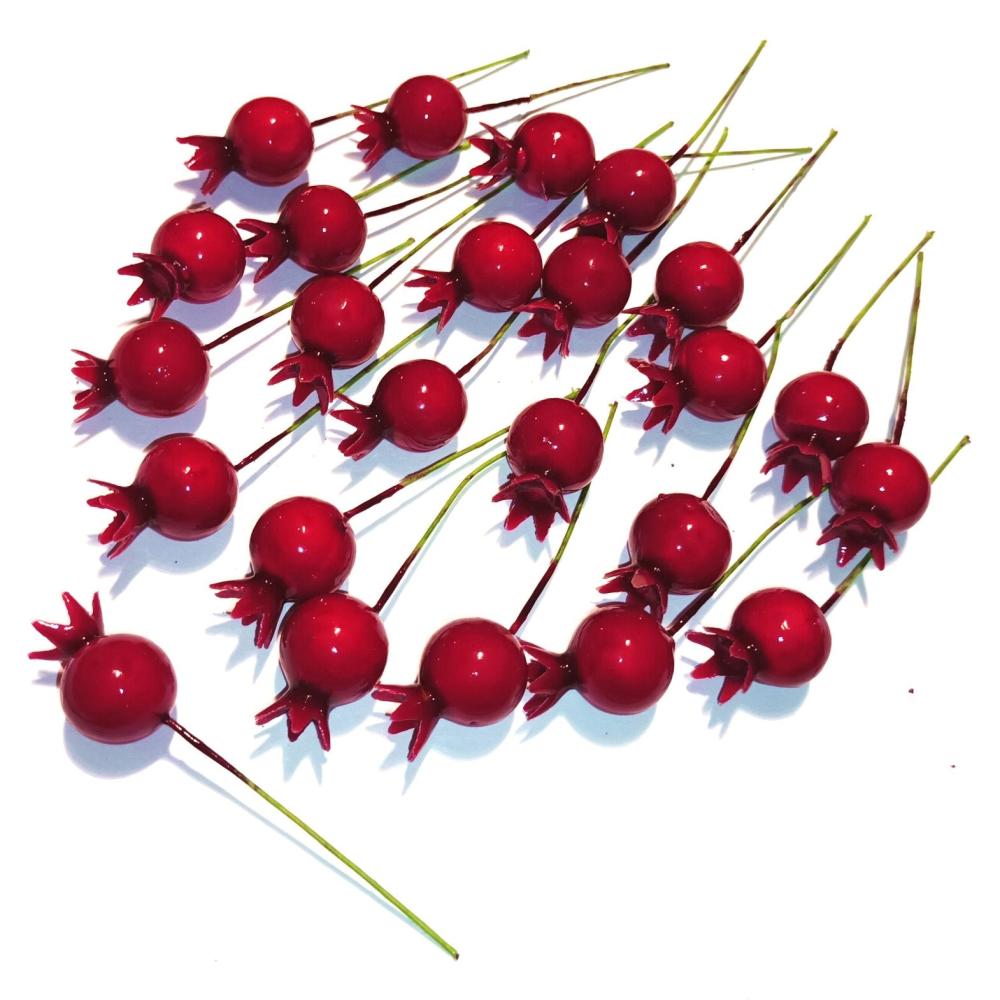 Autumn | Pack of 72 Artificial Red Berry Picks 7cm Autumn Autumn