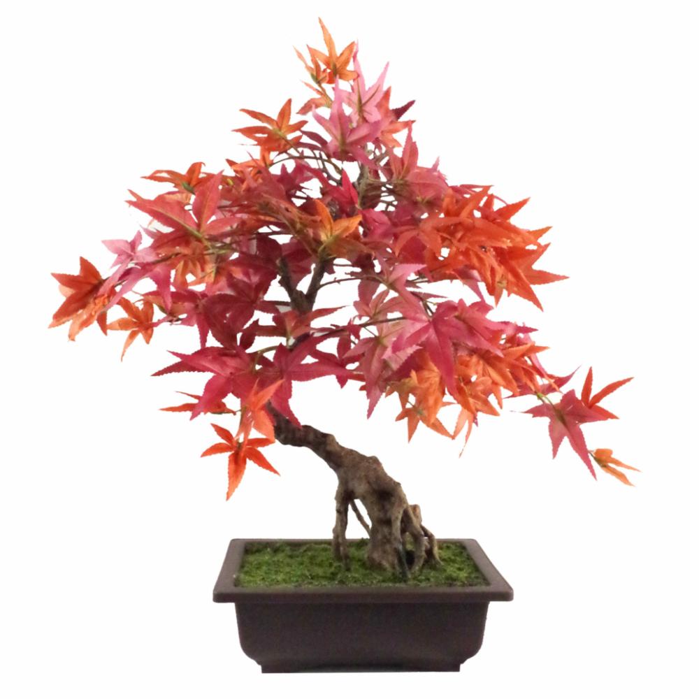 Bonsai Trees | 50cm Artificial Red Maple Bonsai Tree Artificial Trees Bonsai Trees