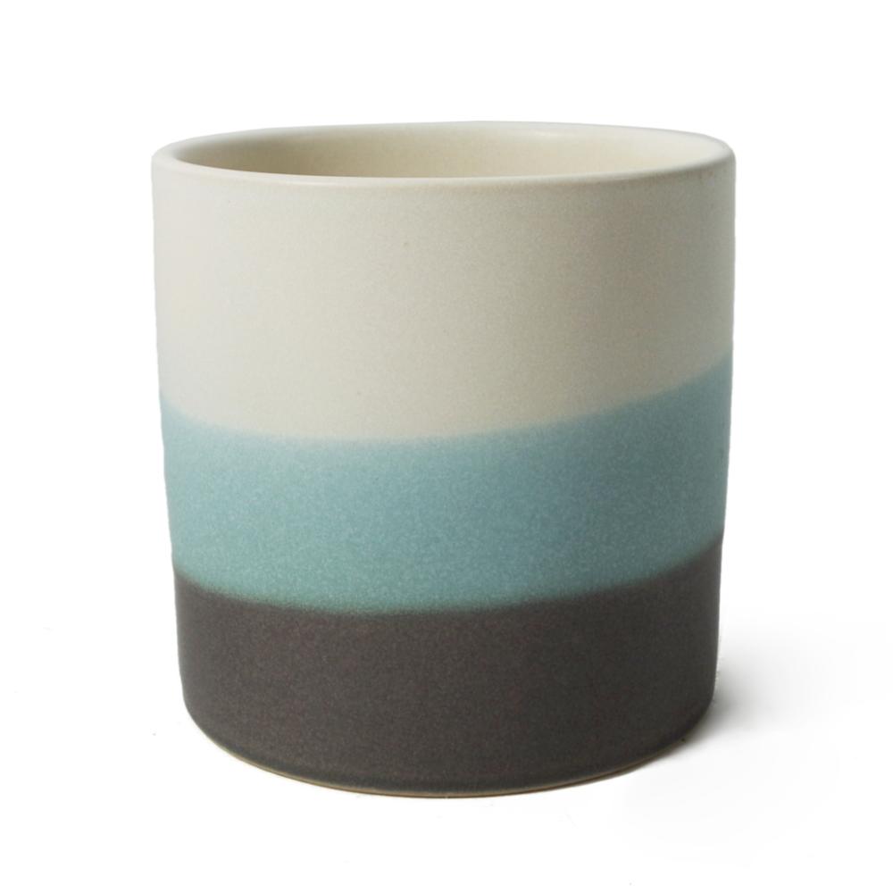 Ceramic Planters | 12cm Blue Sand Stripe Ceramic Planter Ceramic Planters Ceramic Planters