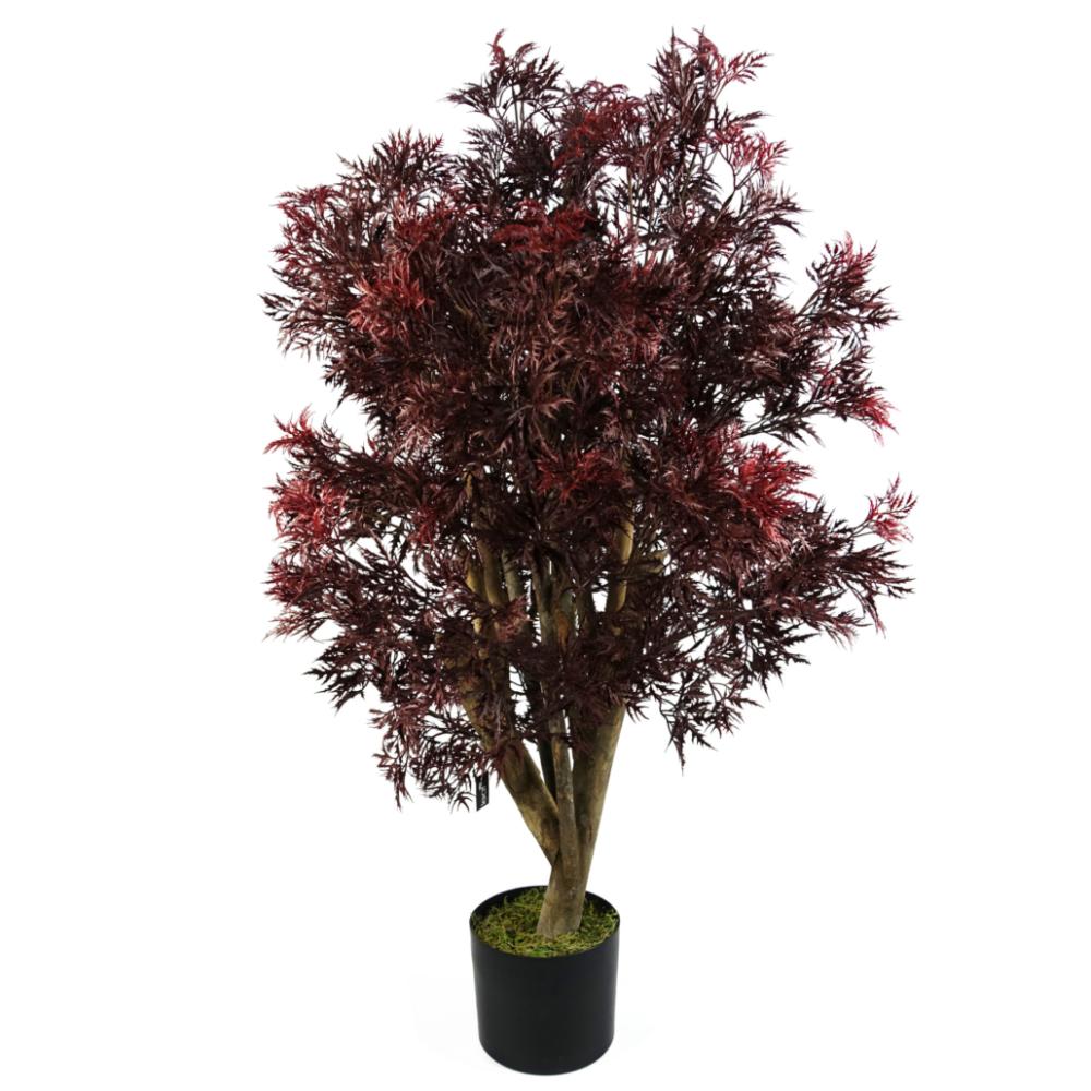 Ficus Trees | 120cm Red Aralia Tree Artificial UV Resistant Outdoor Artificial Trees Ficus Trees