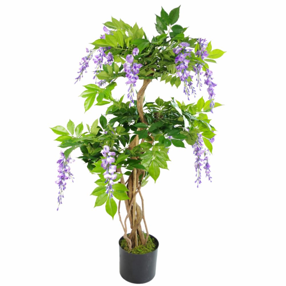 Flowering Trees | 110cm Artificial Purple Wisteria Tree Flowering Flowering Trees