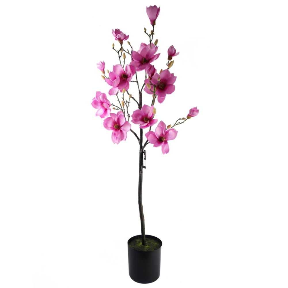 Flowering Trees | 140cm Magnolia Artificial Tree Pink Potted Flowering Flowering Trees