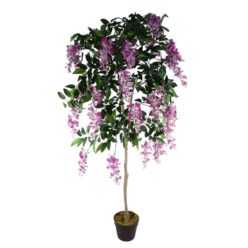 Flowering Trees | 150cm Artificial Light Pink Wisteria Tree Flowering Flowering Trees