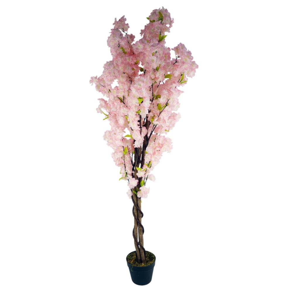 Flowering Trees | 150cm Artificial Pink Cherry Blossom Tree Flowering Flowering Trees