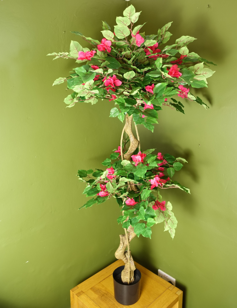 Flowering Trees | 150cm Pink Japanese Artificial Silk Bougainvillea Tree Flowering Flowering Trees