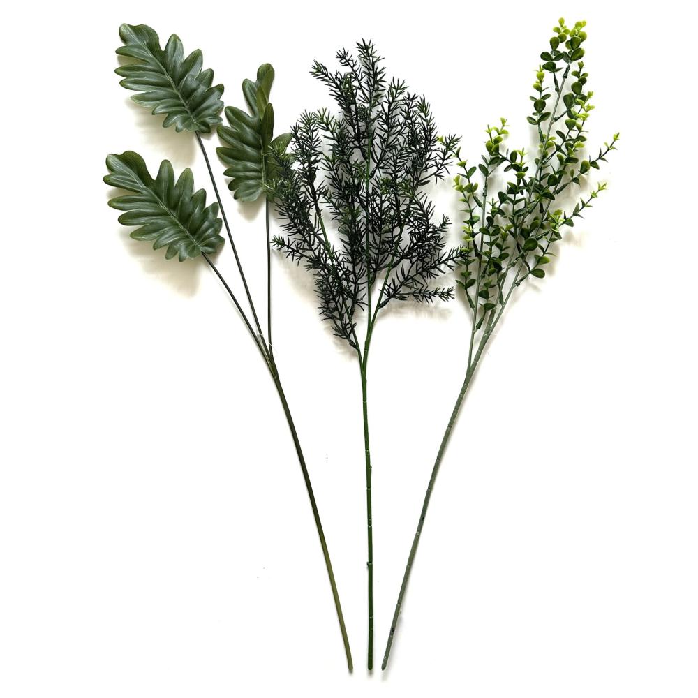 Foliage and Plants | Artificial Long Stem Faux Foliage 3pc Set Artificial Plants Foliage & Plants