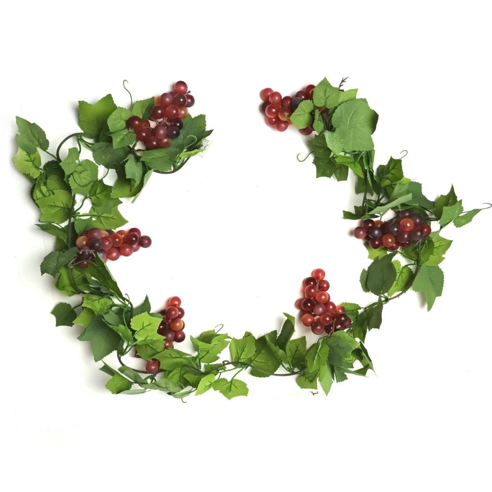 Fruit and Veg | Artificial Red Grape Vine Garland 180cm Artificial Garlands Artificial Garlands