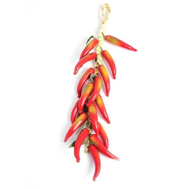 Fruit and Veg | String of Artificial Red Chillies 57cm Artificial Plants Fruit & Veg