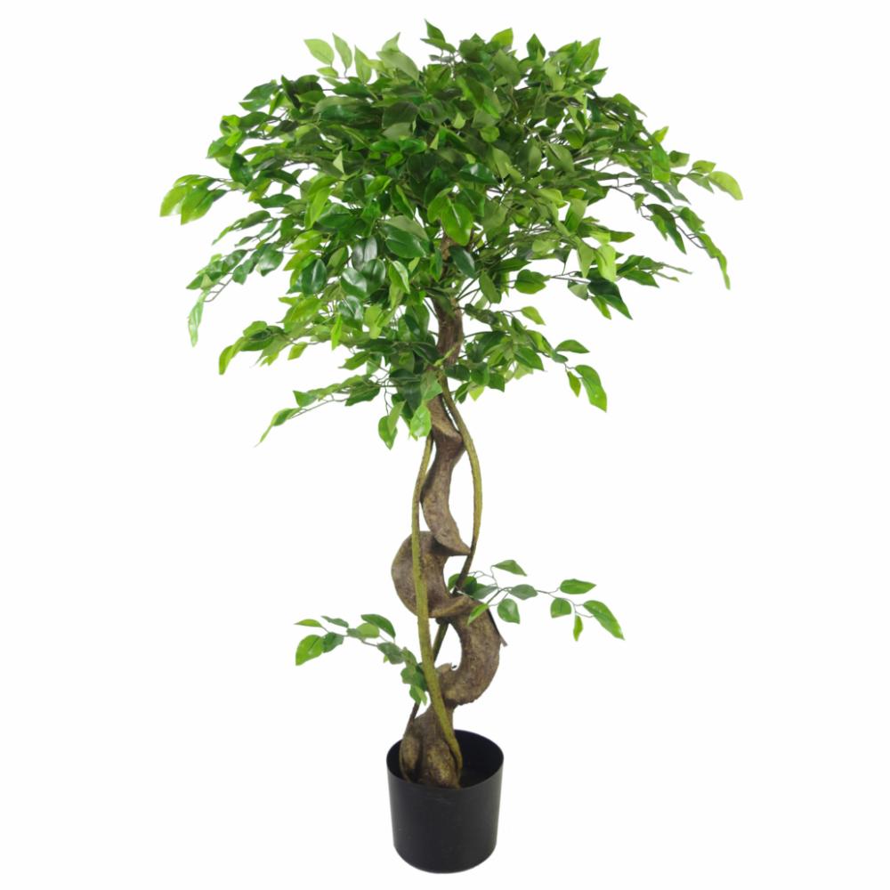 Japanese Trees | 120cm Twisted Trunk Artificial Japanese Fruticosa Style Ficus Tree Artificial Trees Japanese Trees