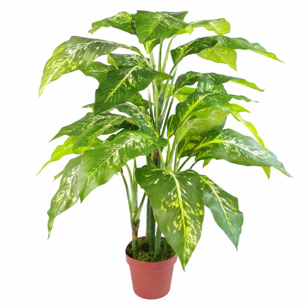 Large Leaved | 100cm Large Fox’s Aglaonema (Spotted Evergreen) Tree Artificial Plant Artificial Plants Large Leaved