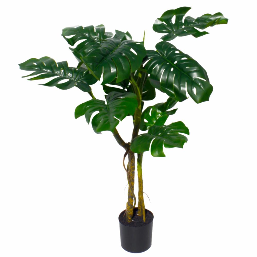 Large Leaved | 120cm Artificial Twisted Stem Monstera Plant Artificial Plants Large Leaved