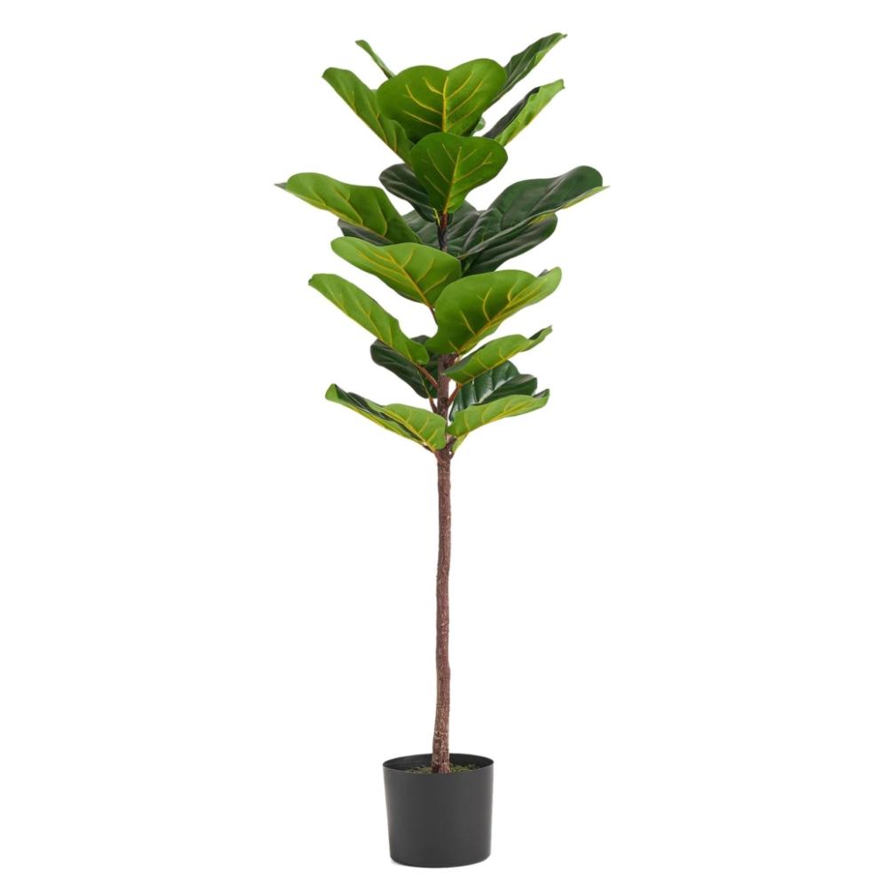 Large Leaved | 120cm Premium Artificial Fiddle Fig Tree Artificial Plants Large Leaved