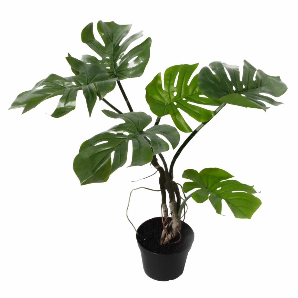 Large Leaved | 60cm Artificial Twisted Stem Vine Monstera Plant Artificial Plants Large Leaved