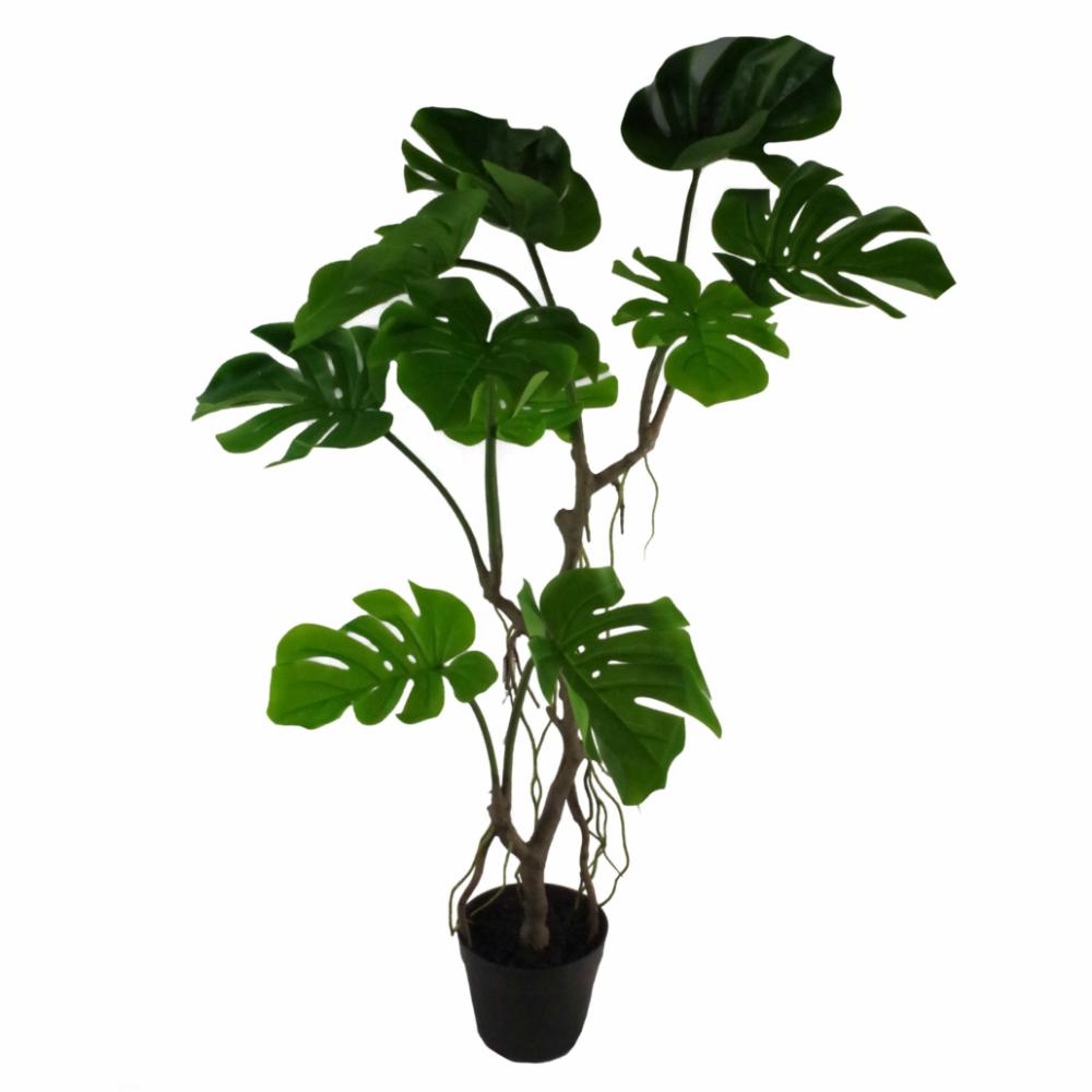 Large Leaved | 90cm Artificial Twisted Stem Monstera Plant Artificial Plants Large Leaved