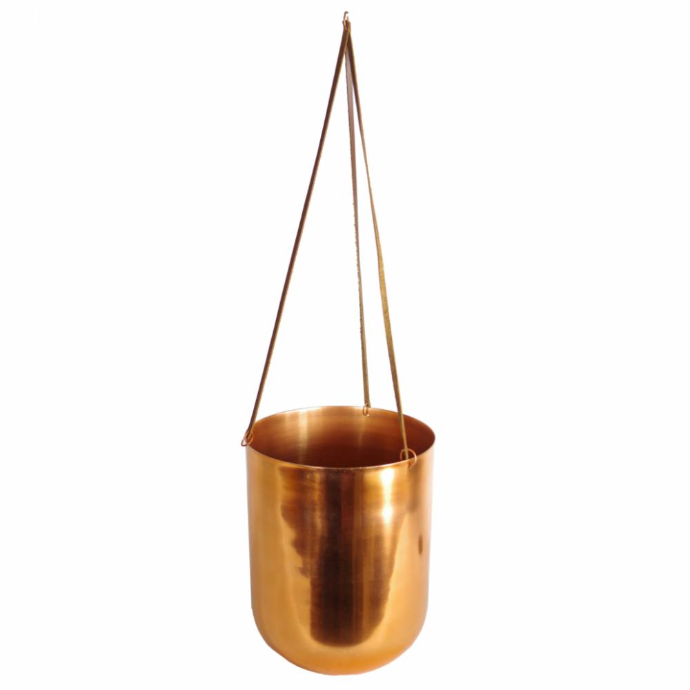 Metal Planters | Leaf Copper Hanging Planter 18 x 22cm Metal Planters Metal Planters