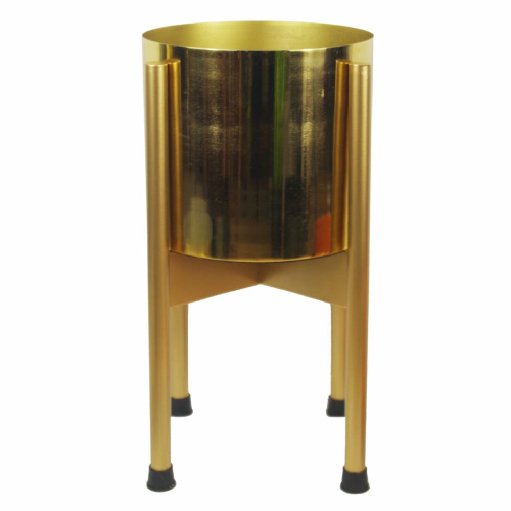 Metal Planters | Medium Gold Stand with Gold Metal Planter 38.5cm x 18cm Metal Planters Metal Planters