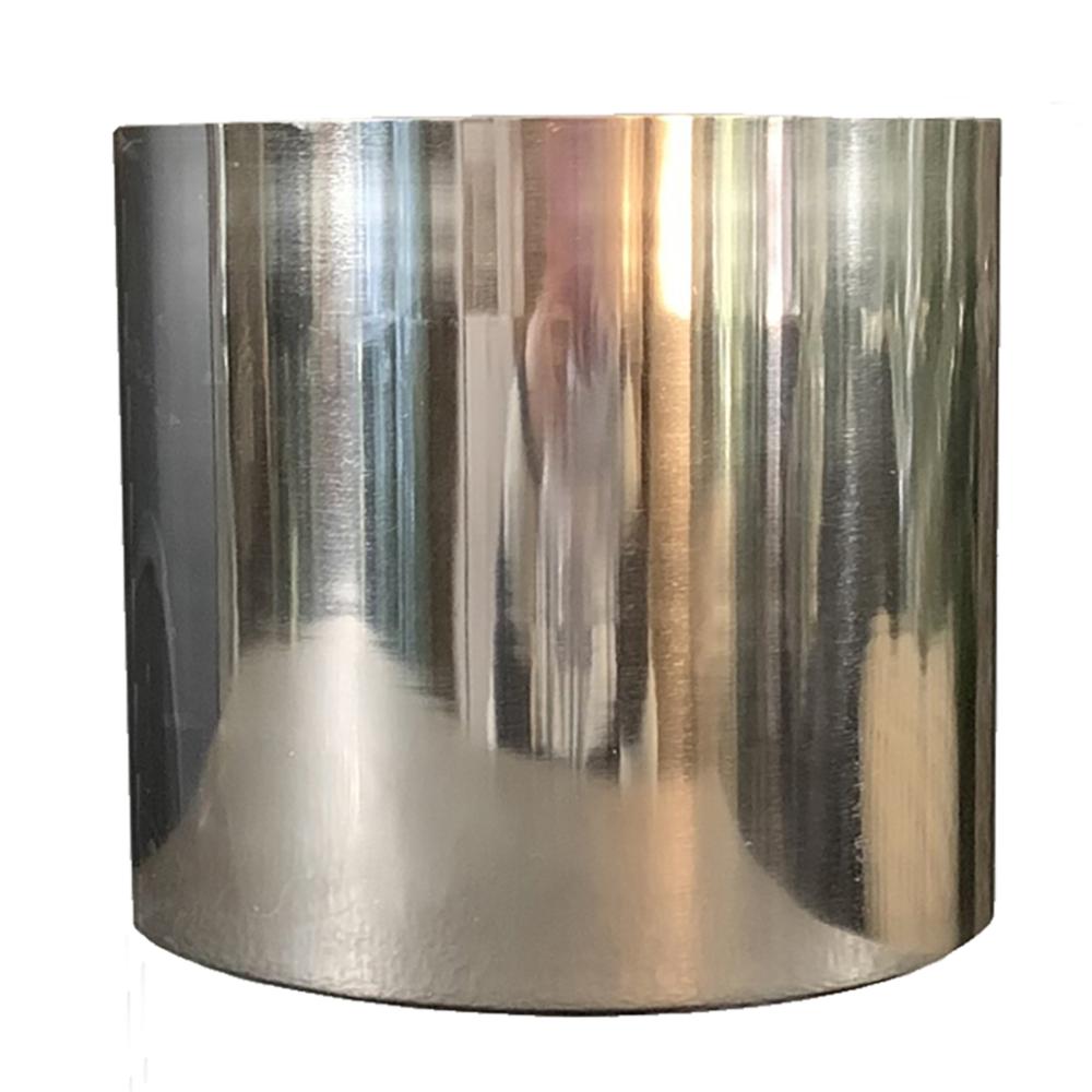 Metal Planters | Metal Planter Plant Pot with Polished Silver Finish 20 x 18cm Metal Planters Metal Planters