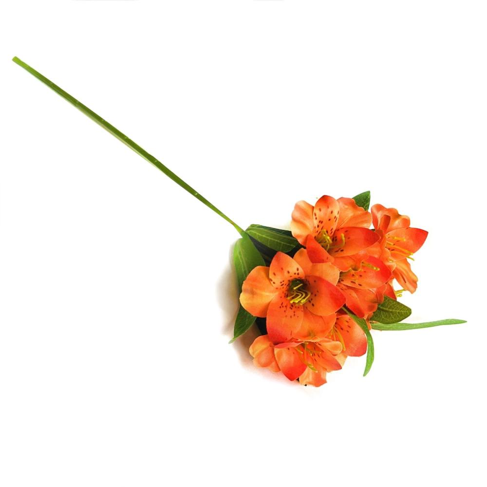 Orange Flowers | Artificial Alstroemeria Flower Spray Orange 47cm Flowering Plants & Trees Orange Flowers