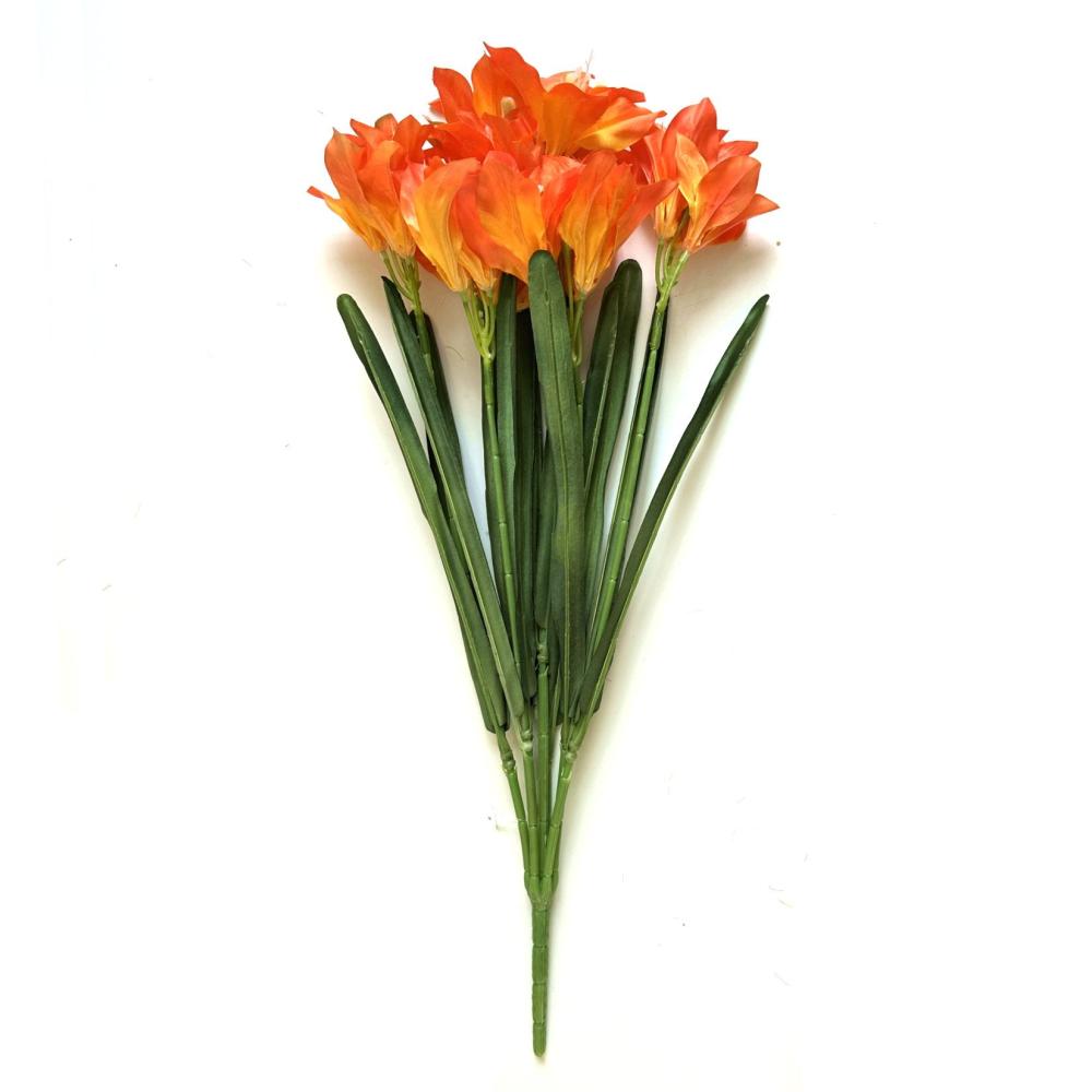 Orange Flowers | Artificial Large Amaryllis Orange Flower Bush Flowering Plants & Trees Orange Flowers