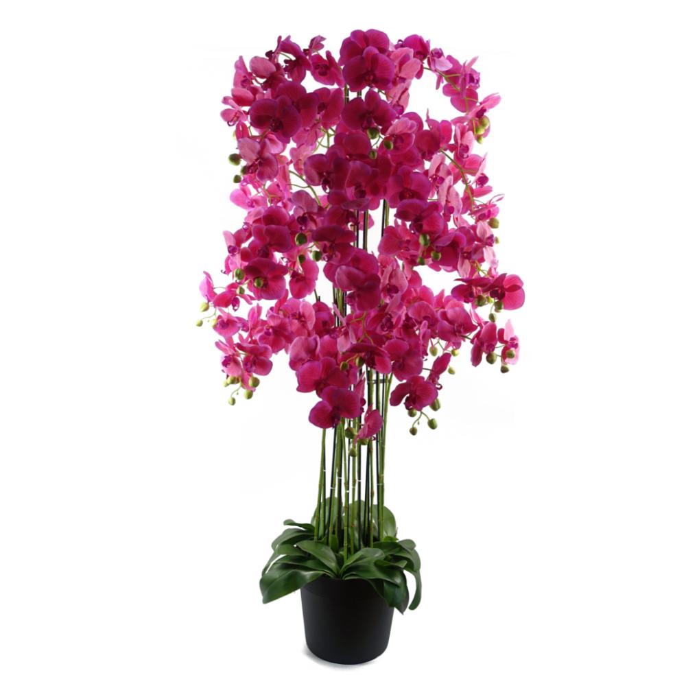 Orchids | 150cm Giant Pink Orchid Plant Artificial 189 flowers REAL TOUCH Flowering Orchids