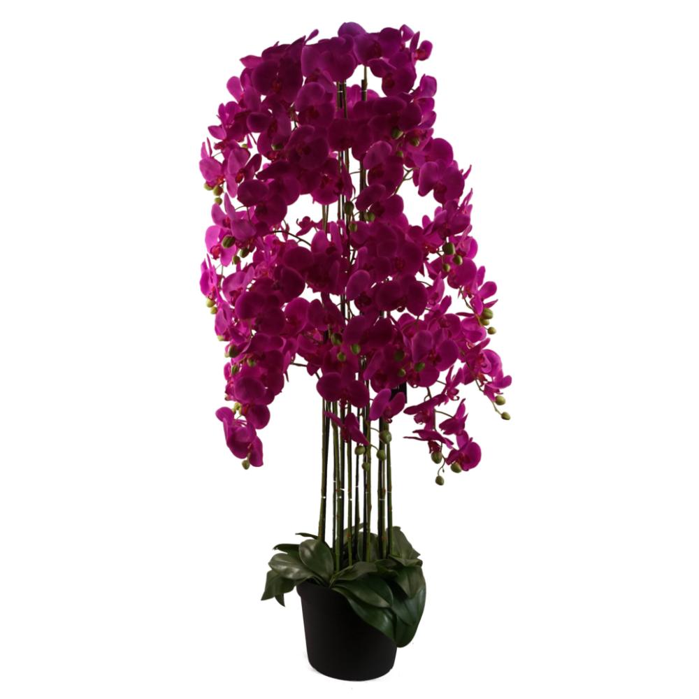 Orchids | 150cm Giant Purple Orchid Plant Artificial 189 flowers REAL TOUCH Flowering Orchids