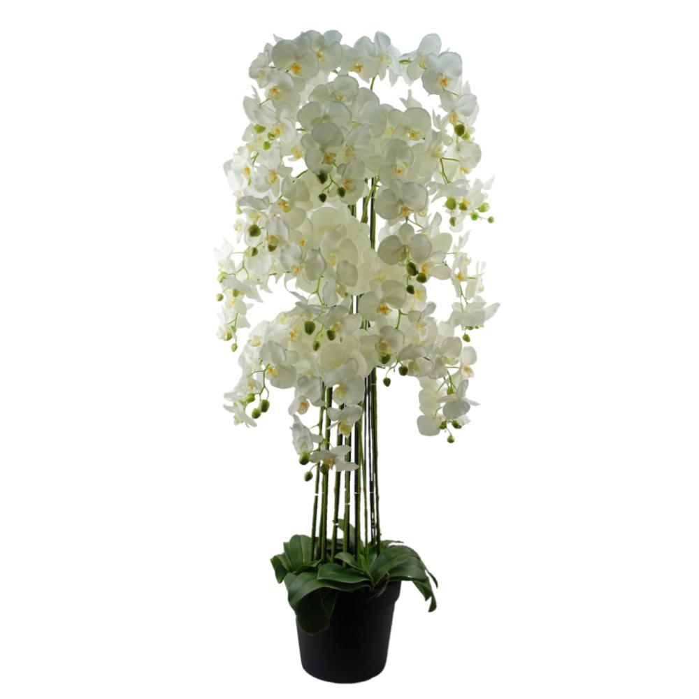 Orchids | 150cm Giant White Orchid Plant Artificial 189 flowers REAL TOUCH Flowering Orchids