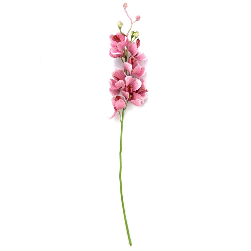 Orchids | Artificial Pink Mokara Orchid Flower Stem 49cm Flowering Plants & Trees Orchids