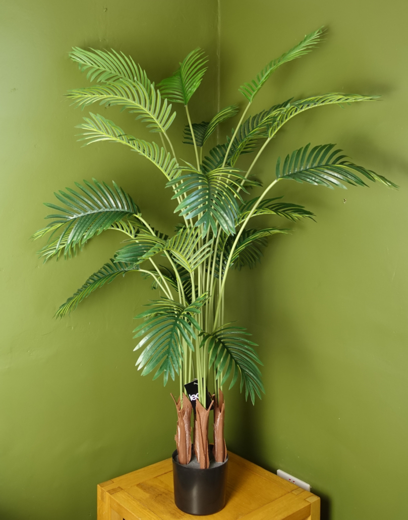 Palm Plants Trees | 150cm Large Artificial Areca Palm Tree Potted in Black Pot Artificial Trees Palm Plants Trees