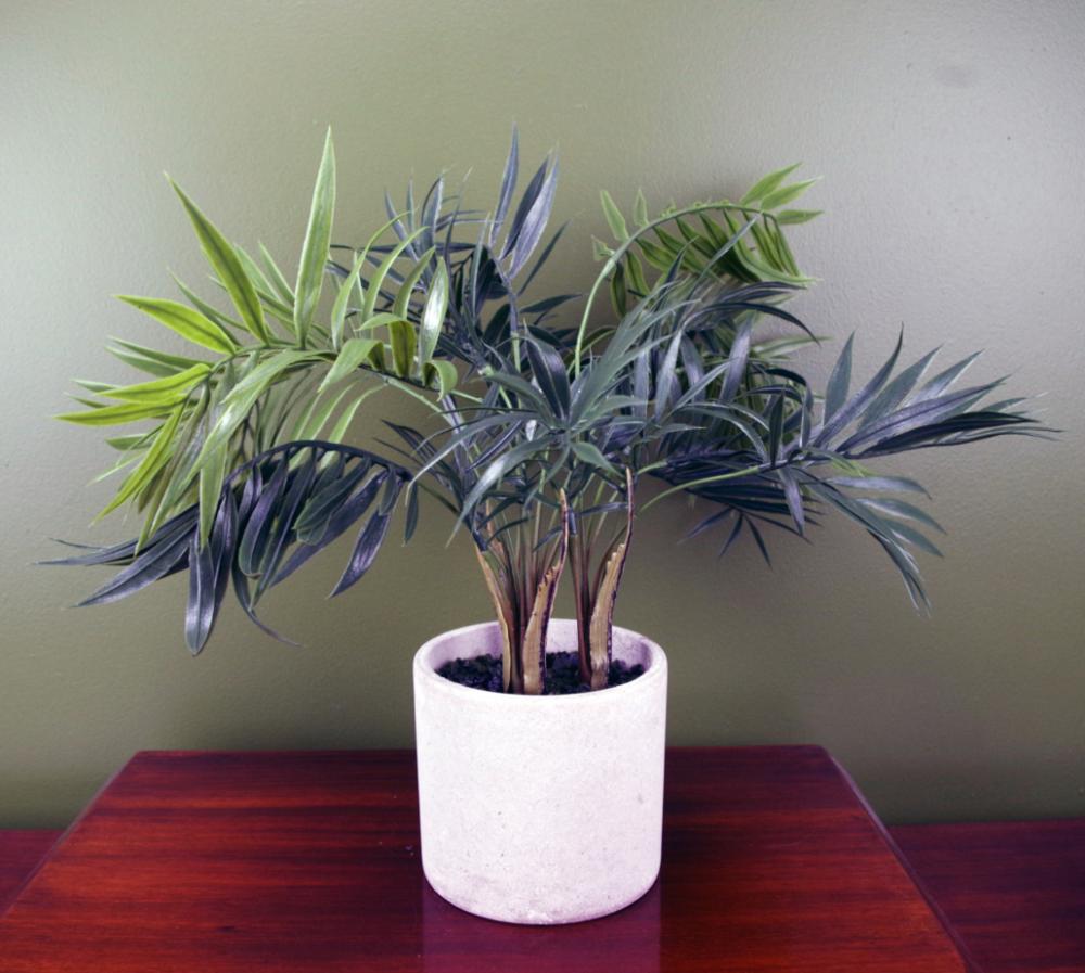 Palm Plants Trees | 40cm Artificial Mini Tropical Palm in Decorative Planter Artificial Trees Palm Plants Trees