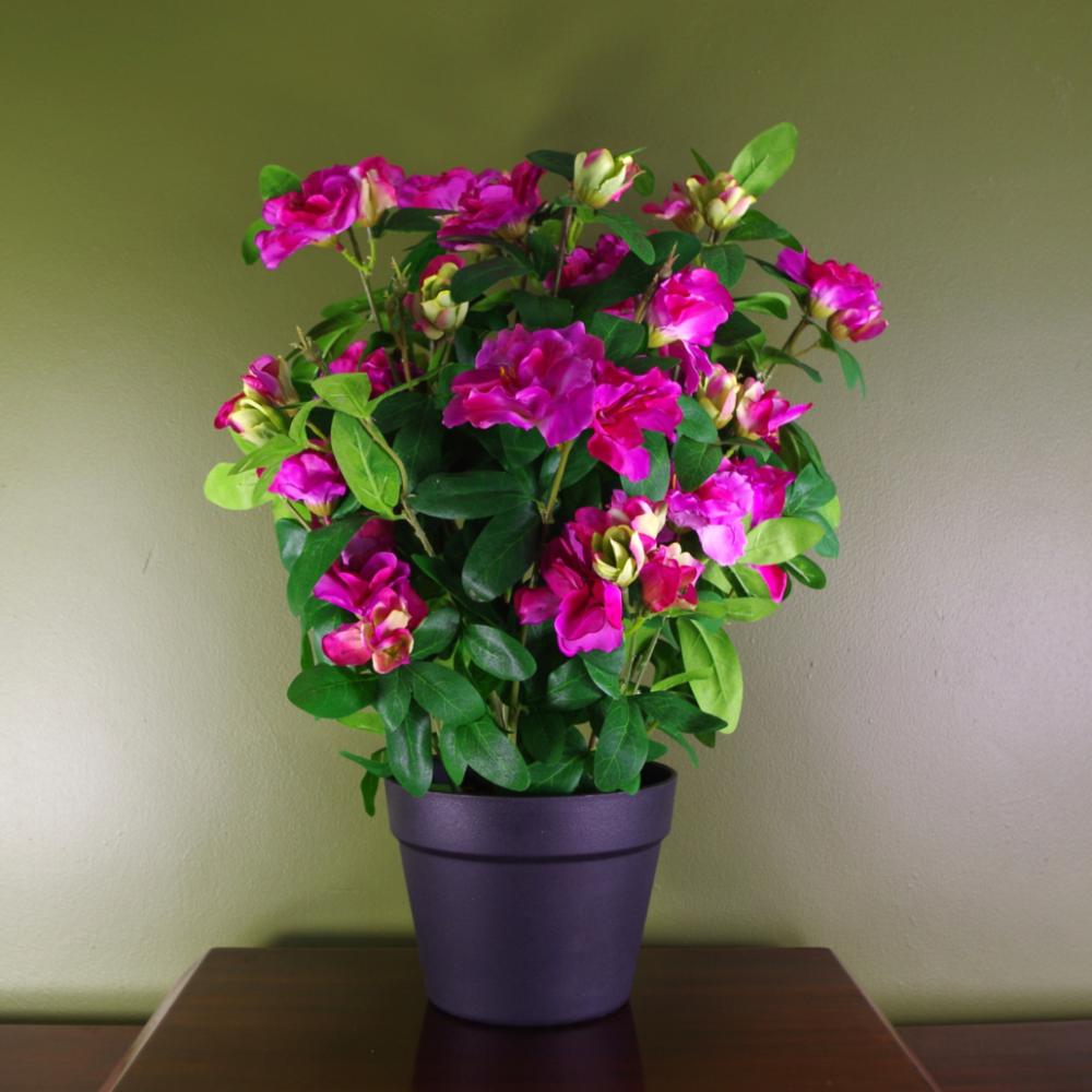 Potted Flower | Artificial Rhododendron Flowering Plant Pink Flowering Potted Flower