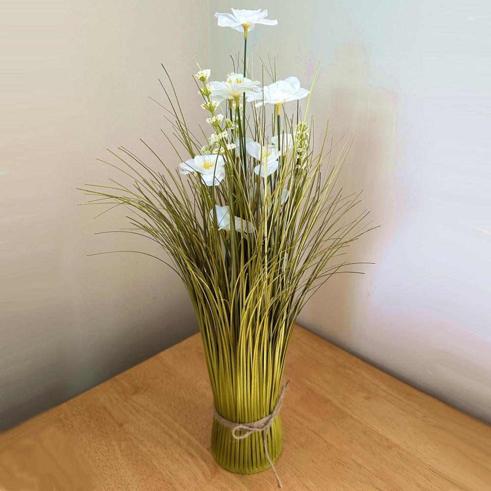 Potted Plants | Artificial Grass and Narcissus Flower Arrangement 45cm Arrangements Arrangements