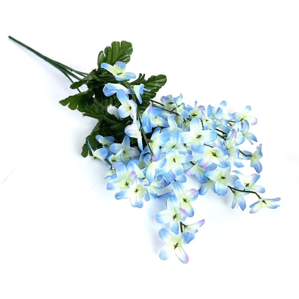 Spring Flowers | Artificial Forsythia Blossom Bush with Blue Flowers 40cm Blue Flowers Blue Flowers