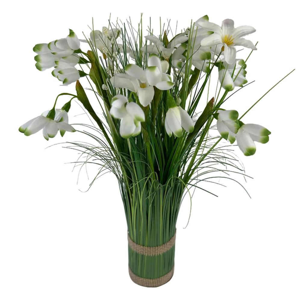 Spring Flowers | Artificial Grass and Snowdrops Flower Arrangement Arrangements Arrangements