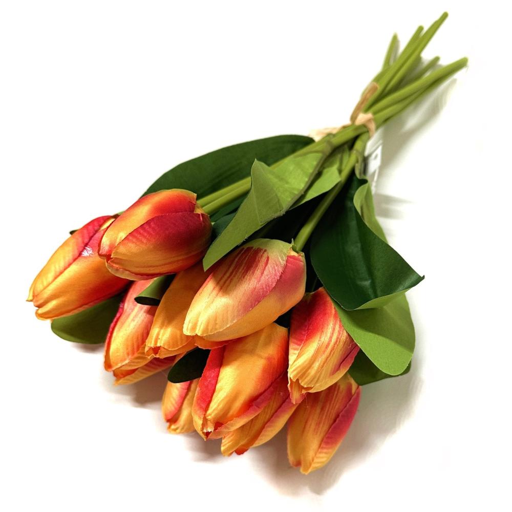 Spring Flowers | Artificial Tulip Flower Bundle – Orange Flowering Plants & Trees Orange Flowers