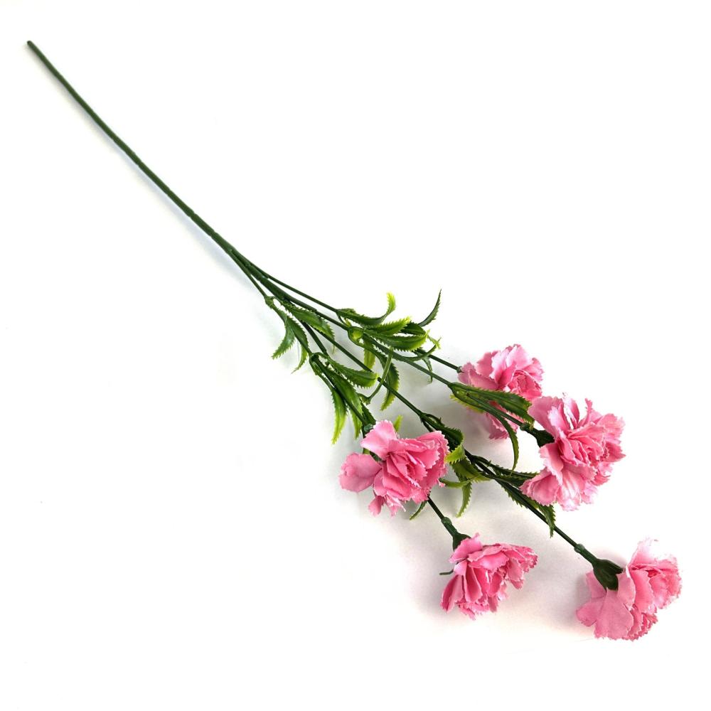 Summer Flowers | Artificial Carnation Flower Stem 58cm Pink Flowering Plants & Trees Summer Flowers