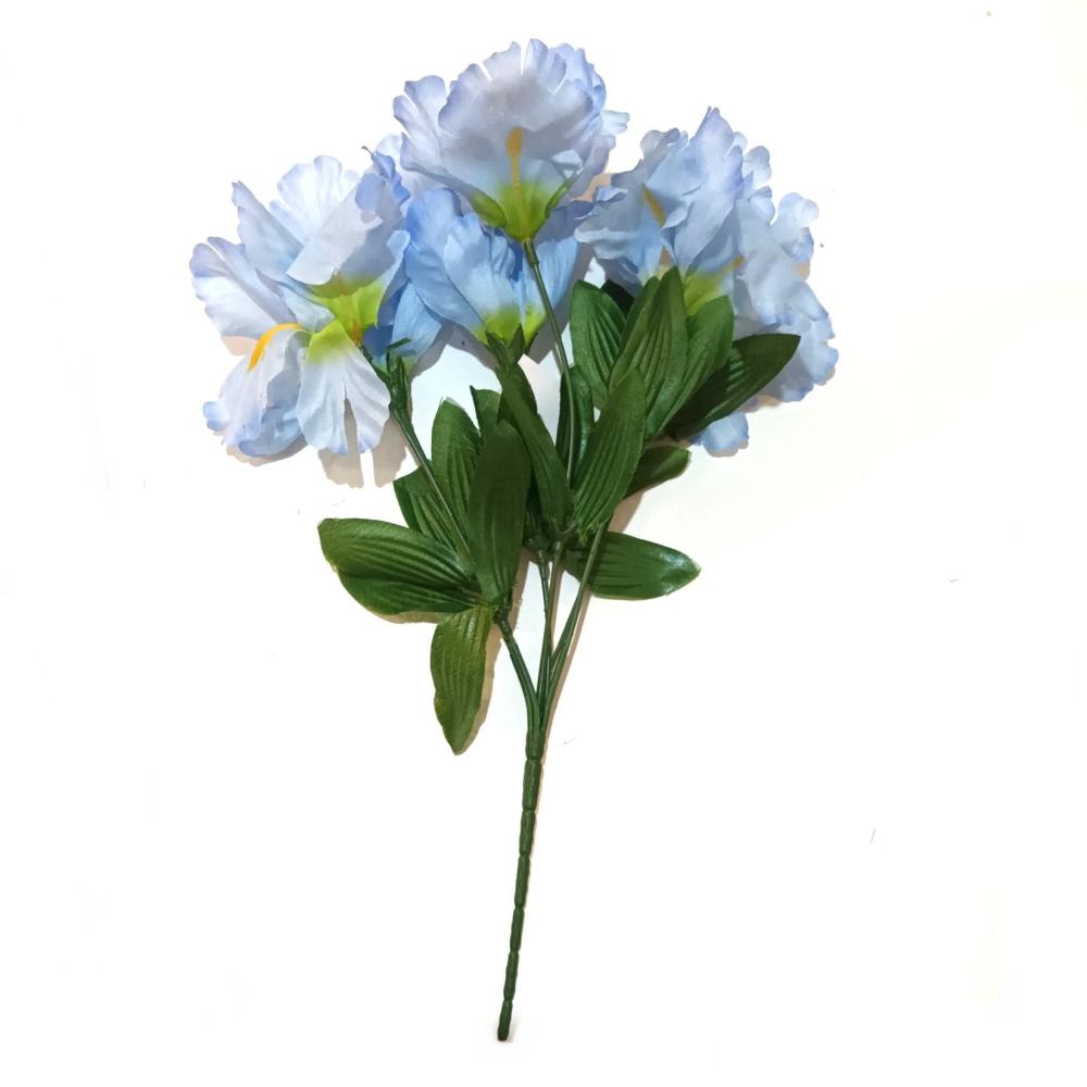 Summer Flowers | Artificial Iris Plant with Pale Blue Flowers – 34cm Blue Flowers Blue Flowers