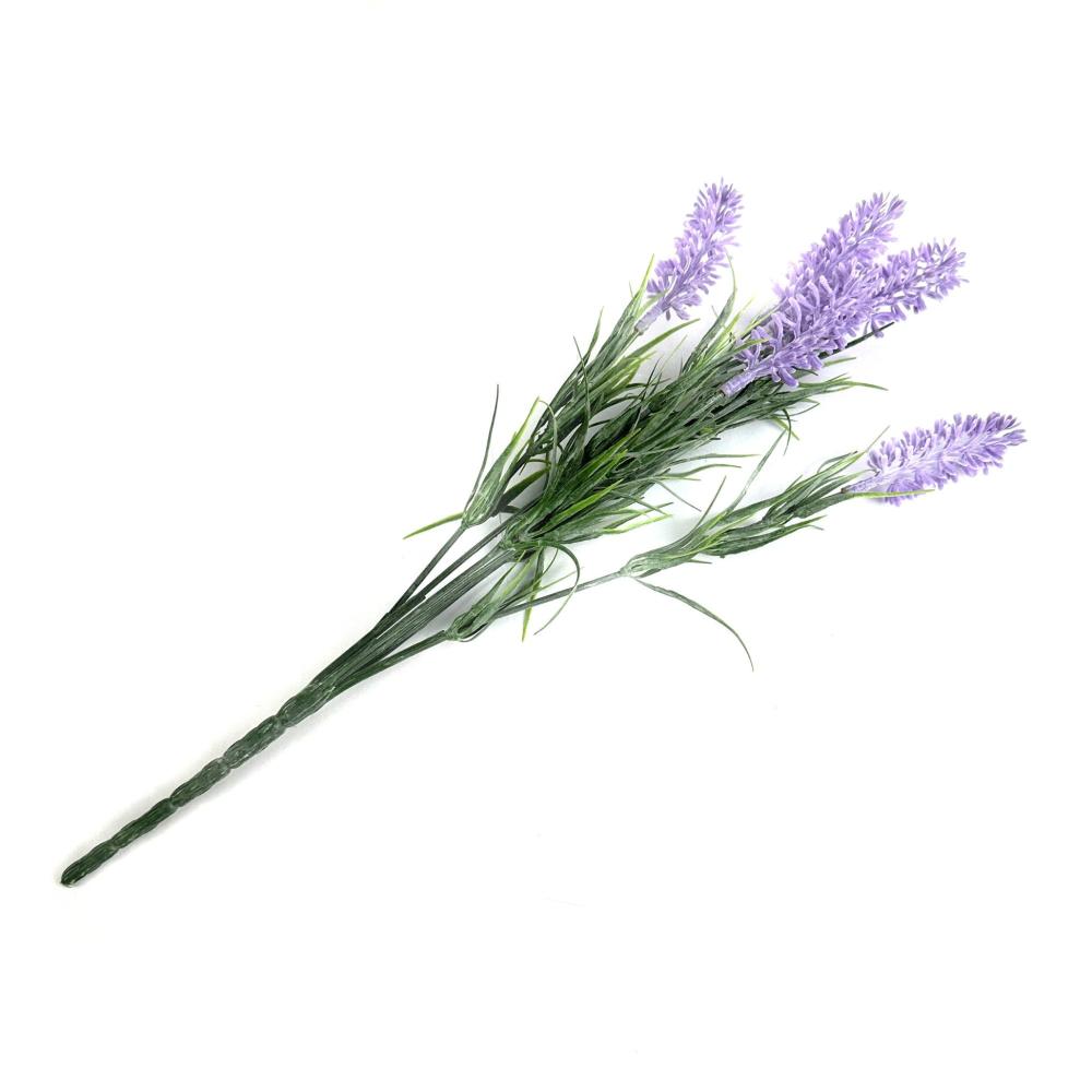 Summer Flowers | Artificial Lavender Flower Bush 34cm – Light Purple Flowering Plants & Trees Summer Flowers