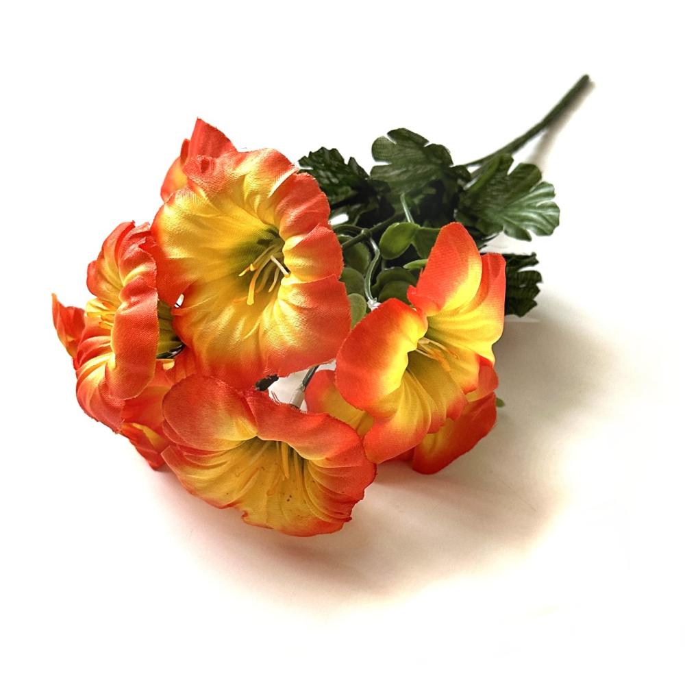 Summer Flowers | Artificial Petunia Flower Bush – Orange Flowering Plants & Trees Orange Flowers