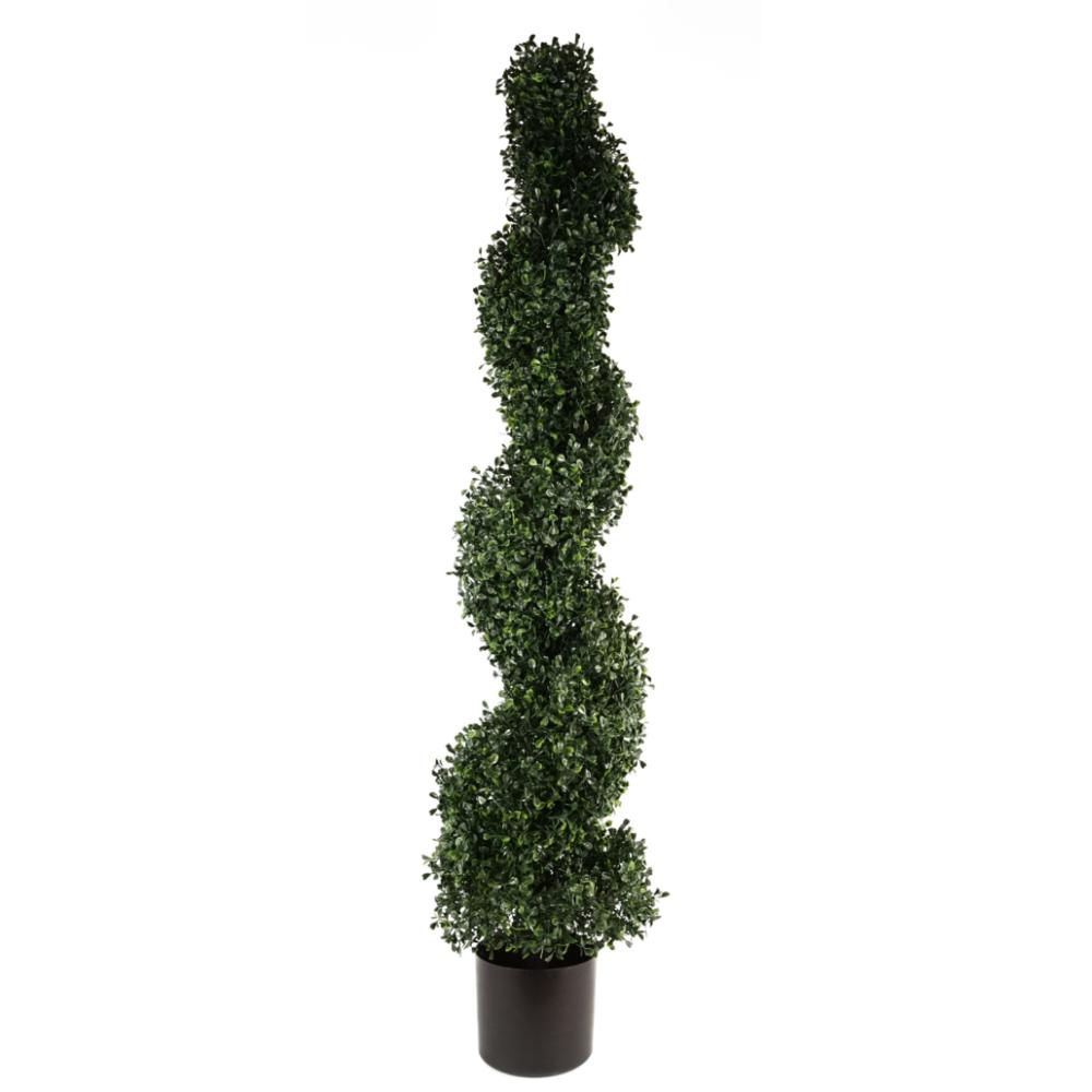 Topiary Trees | 120cm UV Resistant Boxwood Tree Spiral Topiary 1058 leaves Artificial Trees Outdoor UV Stable