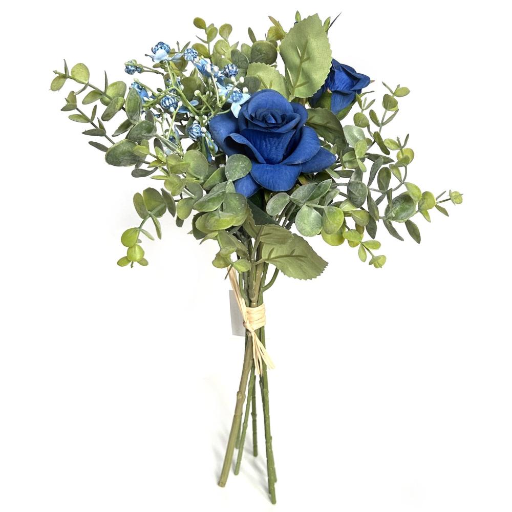 Wedding Flowers and Decorations | Artificial Rose and Foliage Bundle – Royal Blue Arrangements Arrangements